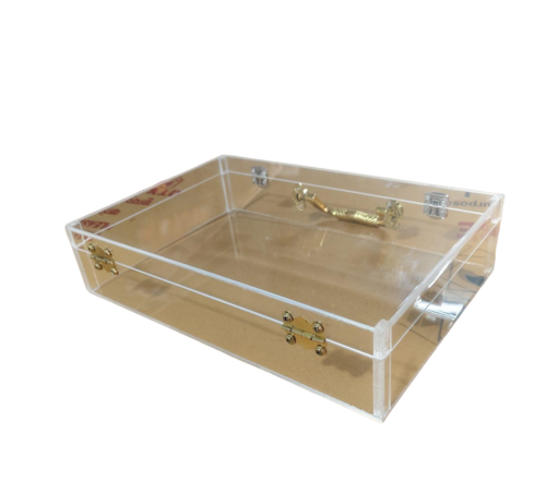 Acrylic Handbag With Handle - Color: Transparent