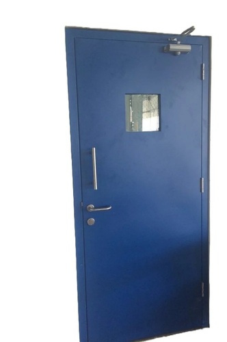 Blue Fire Resistant Mild Steel Door