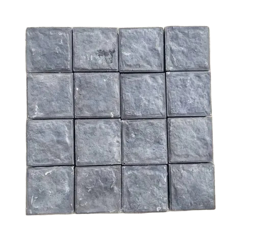 Black Square Copper Stone Pure Silicon Mould - Color: White