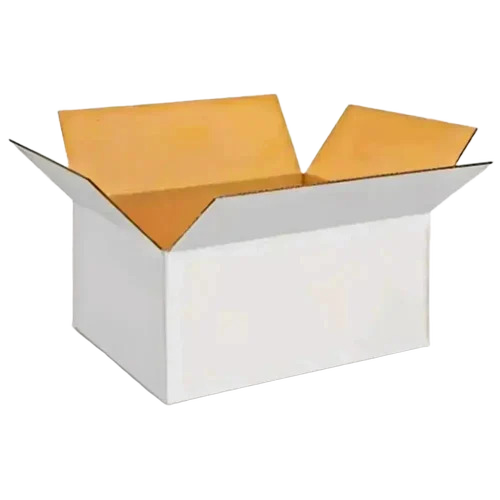 White Single Wall 3 Ply Corrugated Box - Load Capacity: 5 Kilograms (Kg)
