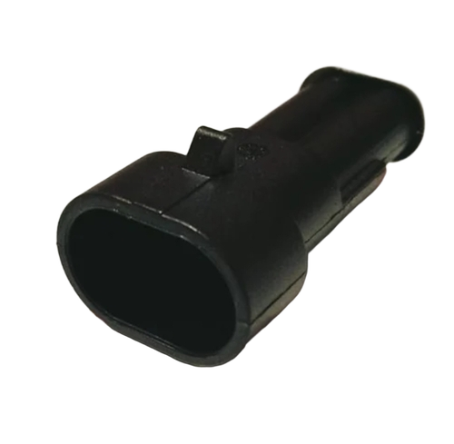 2 Pole Male Connector - Color: Black