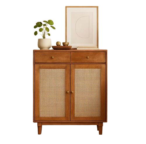 Solid Wood Atlanta Sideboard Cabinet With Cane Rattan Sideboard - Application: No