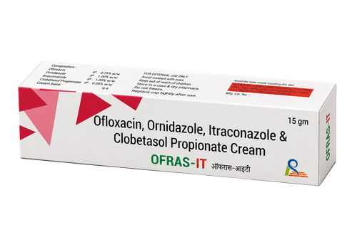 Ofloxacin Ornidazole Itraconazole And Clobetasol Propionate Cream Ofras-It - Formulations Type: External Use Drugs
