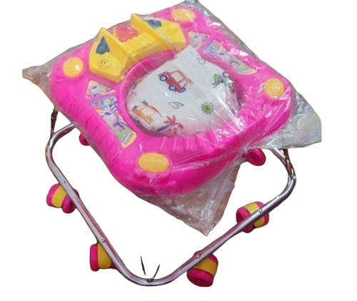 Pink Musical Baby Walker - Material: Plastic