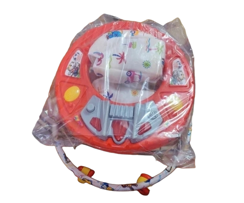 Round Musical Baby Walker - Color: Red