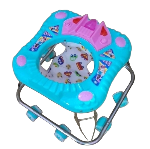 Square Plastic Baby Walker - Color: Blue