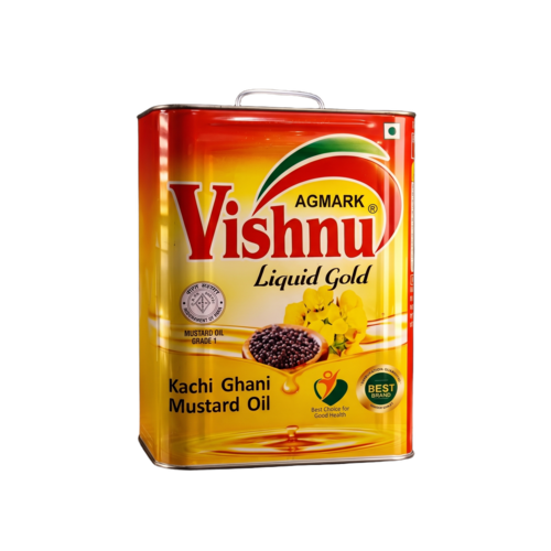 Vishnu Kachi Ghani Mustard Oil Tin 15Ltr - Application: Culinary Frying