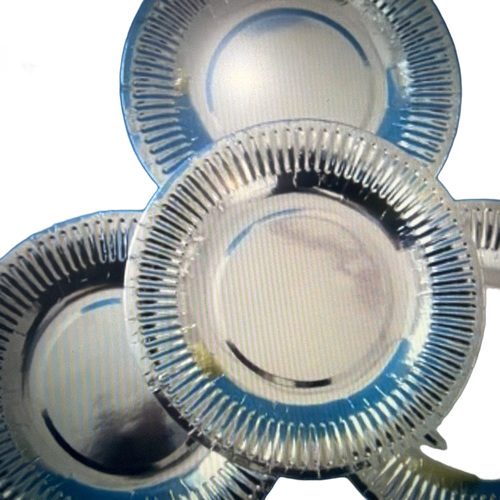Disposable Silver Paper Plates - Feature: Light Weight