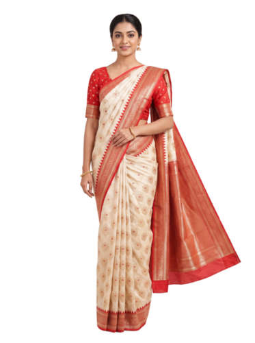 Kalyani Banarasi Style Zari Saree With Temple Border For Bridal And Wedding Wear Wholesale - Color: Multiple Colours Available