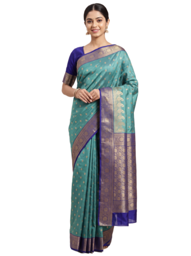 Pastel Art Silk Banarasi Saree With Brocade Pallu - Color: Multiple Colours Available