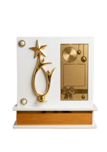 Pvd Finish / Glossy Gold Plated Memento Wood & Awards & Trophies &Trophies &Wooden Trophy - Base Material: Wooden