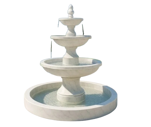 5.5Ft Marble Water Fountain - Color: White