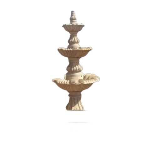 7 Feet Sandstone Water Fountain - Color: Beige
