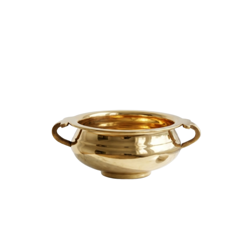 Brass Plain Urli Bowl Polished Finish - Shape: Round