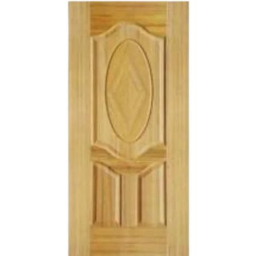 Brown Teak Wooden Door - Teak Wood, 6 Feet, Brown, Rectangular | Solid Wood Frame, Finished Surface, Interior Door
