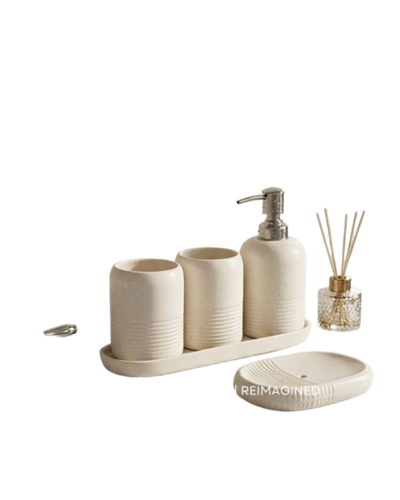 Ceramic Bathroom Accessories Set Of 3 - Finish: Satin