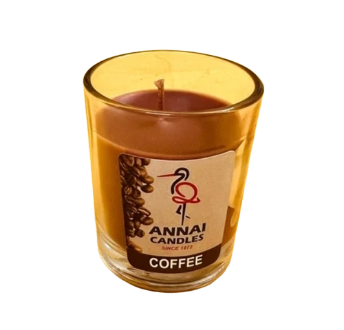 Annai Candles Coffee Scented Shot Glass Candle - Burning Time: 5 Minutes