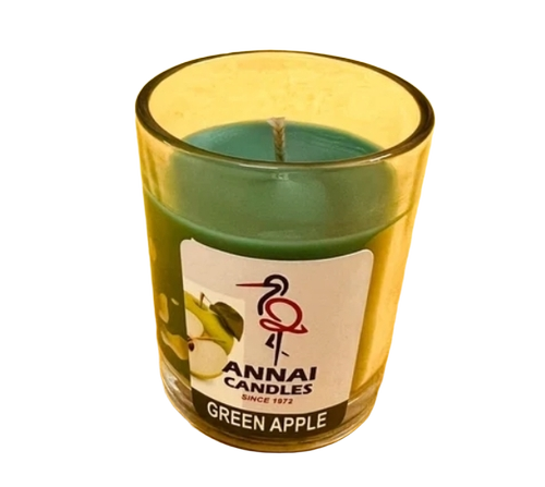 Annai Candles Green Apple Scented Shot Glass Candle - Burning Time: 5 Minutes