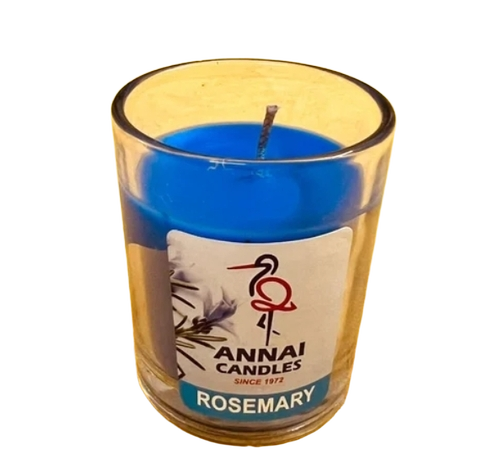 Annai Candles Rosemary Scented Shot Glass Candle - Burning Time: 5 Months