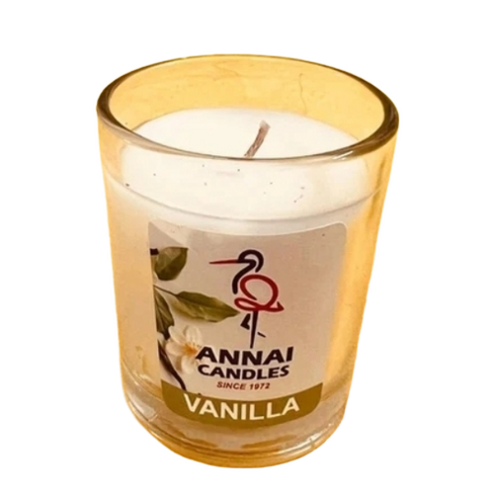 Annai Candles Vanilla Scented Shot Glass Candle - Burning Time: 5 Minutes