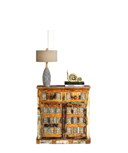 Handcrafted Brass Embossed Solid Wood Cabinet - Brand Name: Niktan Exports