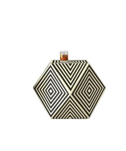 Handcrafted Chic Bone Inlay End Table - Brand Name: Niktan Export