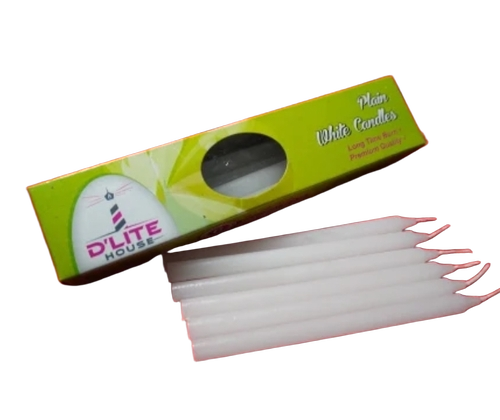 Plain White Household Candle - Burning Time: 30 Months