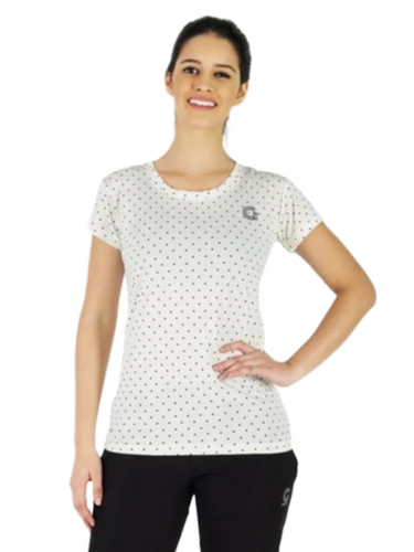 Ladies White Printed T Shirts
