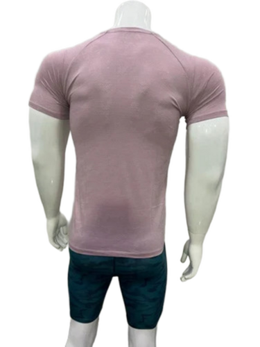 Men Pink Nylon T Shirt