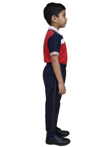 Kids Red Polyester School Uniform