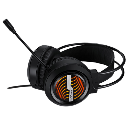 T-Wolf H130 Computer Headset With Illuminated Cable Head Mounted Gaming Headset With Usb Port And Microphone - Battery Backup: 5 Hours
