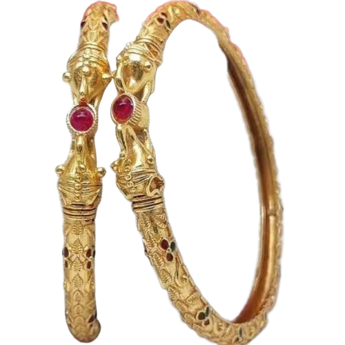 Gold Plated Bangles - Color: Golden