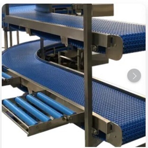 Inclined Screw Conveyor - Color: Blue