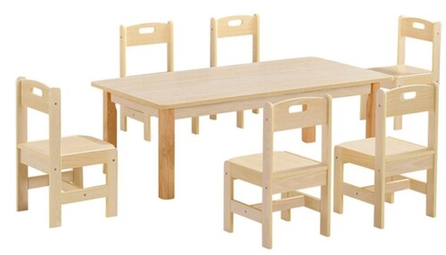 Wooden Chair And Table - Assembly: No Assembly Required