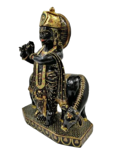 Gemstone Krishna Statue - Color: Multicolor