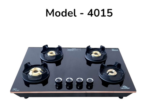 4015 Hob 4 Burner Toughened Glass Gas Stove