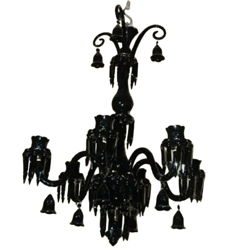 Black Glass Chandelier