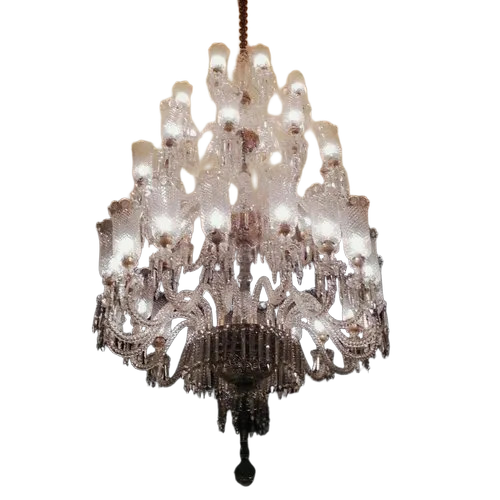 White Designer Glass Chandelier