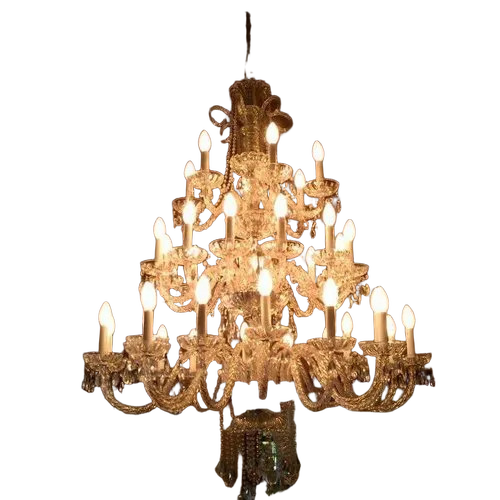 White Mini Glass Chandelier
