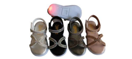 Girls Sandals - Pattern: Solid