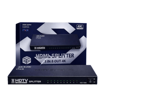 HDMI Splitter 1x8 4K 30Hz 8 Port HDMI Distributor Plug and Play