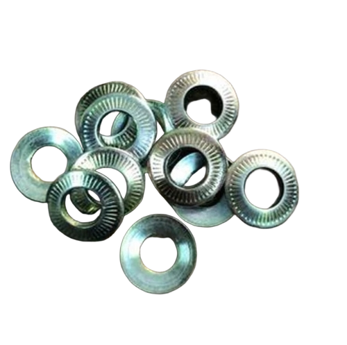 Serrated Conical Washers - Color: Silver