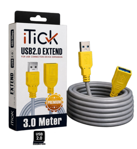 USB 2.0 Extension Cable 3M High Speed USB Male to Female Cable Premium Quality