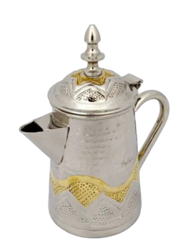 Brass Tea Coffee Set In Luxury Home Decor Tea Kettle Engraved Golden Silver Best Quality Teapot