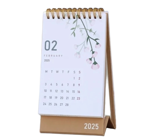 Custom Printed Table Calendars - Color: White