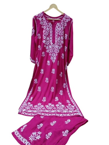 Handloom Premium Chikankari Kurti Palazzo Set
