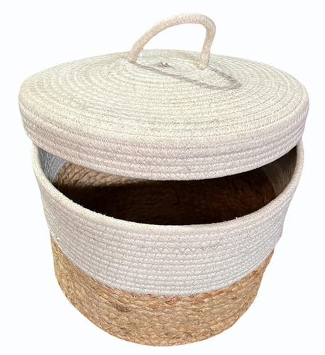 Jute Basket Gift Box - Color: Brown & White
