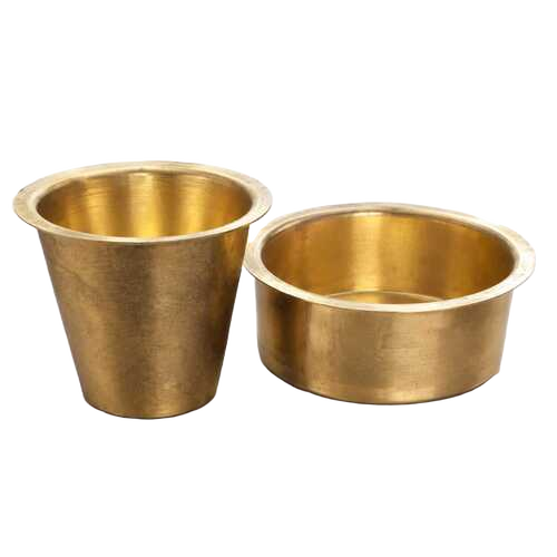 Handcrafted Pure Brass South Indian Coffee Dabara Tumbler Set