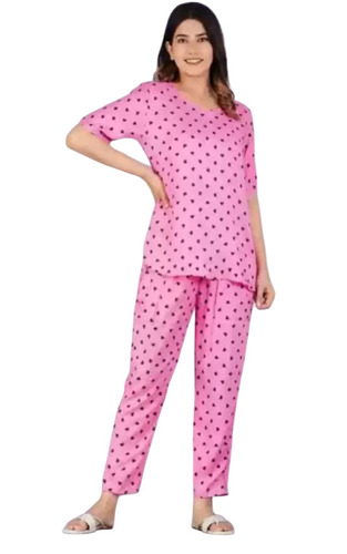 Ladies Night Suits - Color: Pink