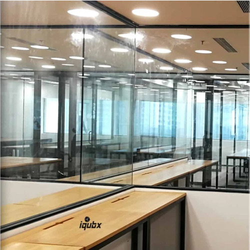 22X100Mm Gp18100D Double Glass Partition - Color: Clear / Transparent